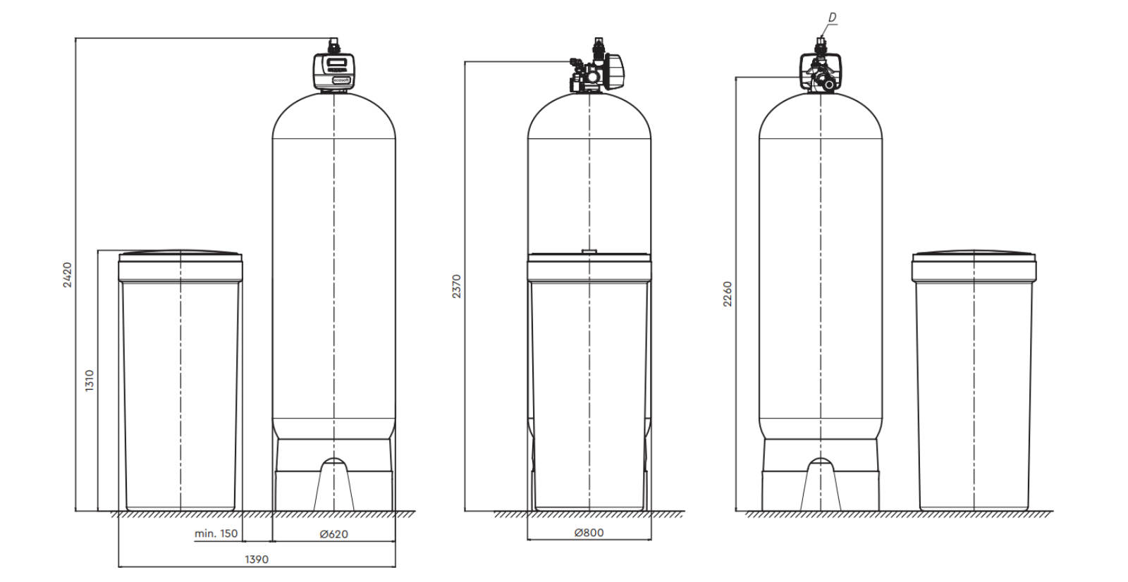 Ecosoft BasicSoft 3000 commercial water softener