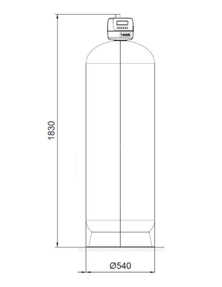 Backwash filter assy 21x62 w/o material. 1.25" CE valve