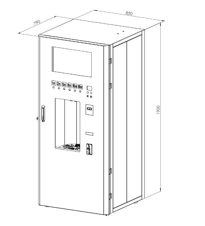 Reverse osmosis water vending machine Aquabox 1.0 RO