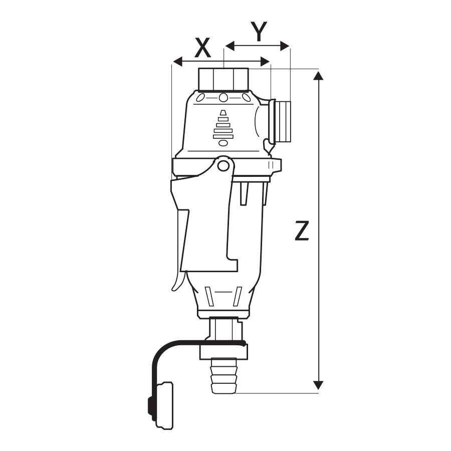 FLEXO PRO PA filter with brass insert ¾" – 800 micron