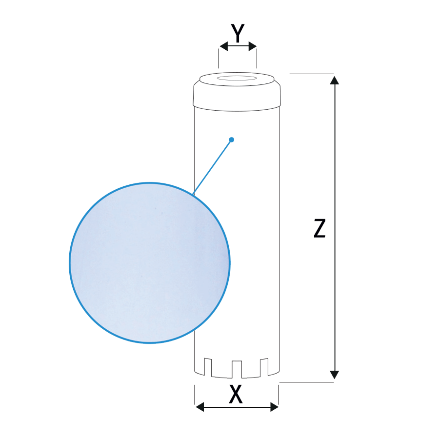 CVT Empty transparent cartridge