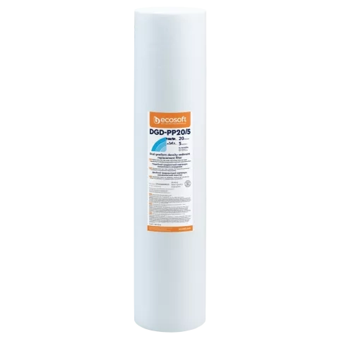 Dual gradient PP sediment filter 4.5″×20″ 20-5 micron