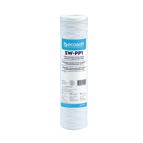 PP string wound sediment filter 2.5″×10″ 1 micron