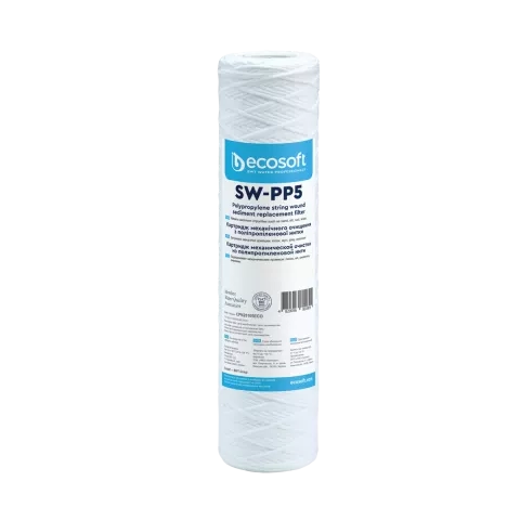 PP string wound sediment filter 2.5″×10″ 5 micron